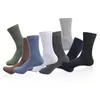 Herrstrumpor Herrrör Vit Autumn Solid Color Fashion Beteckna Sport och Leisure Business Gifts for Men Designer Sock