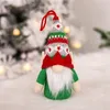 Kerst elfdecoratie Lumineuze gewei gezichtsloze oude man pop met glanzende hoeden voor boom schattige gnome poppen festival accessoires jnc228