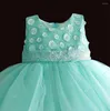 Girl Dresses Fashion Sequined Baby Girls Wedding Dress Christening Kids For Party 1 Year Birthday Cloting Vestido Infantil 6M-4T