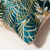 Oreiller léger luxe Jacquard couverture haute précision broderie feuilles tropicales oreillers décoratifs maison canapé chaise siège taie d'oreiller