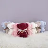 Towel Red Bear Hair Face School Teacher Gift Wedding Birthday Christmas Soft Coral Fleece Annual Meeting Silk Ribbon Handkerchie