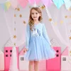 Girl's Dresses Kids for Girls Long Sleeve Snowflake Sequins Year Costume Princess Christmas Clothes Vestidos 221028