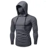 Sweats à capuche pour hommes Masque de crâne pour hommes Épissure à capuche Grands chemises à manches longues pour hommes à fourche ouverte Running Sportswear Gym Sports