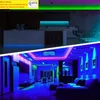 Bluetooth LED Strip Lights RGB2.8ft Light Kit 16.4ft 3150 LED SMD5050 Waterdichte muziek Synchronisatie Kleur Veranderende controller