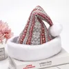 Bonnet de Noël tricoté pour adulte Bonnet de décoration festive en laine fauve flocon de neige RRD109