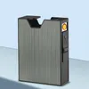 Latest Colorful Windproof Cigarette Case Multi-function USB Lighter Kit Shell Plastic Aluminum Innovative Design Smoking Storage Stash Box Container DHL