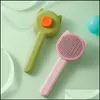 Chien Toilettage Chien Brosses De Toilettage En Acier Inoxydable Animaux Auto-nettoyage Supprimer Brosse À Cheveux Chiens Démêlage Peignes Drop Delivery 2022 Accueil Dh8Il