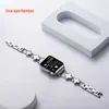 Smart Straps Straps Pasme do Apple Watch Bands Series 8 7 6 5 4 3 2 1 Rugowany pasek zastępczy i metalowy guzek ochronny257Q