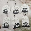 Creative New Wooden Christmas Decoration Pendant Craft Home Party Decor RRA315