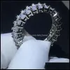 Pierścionki ślubne biżuteria Vecalon 6 Style wieczność obietnica pierścień diamentowy kamień 925 Sterling Sier zaręczynowy zespół dla kobiet M otry6