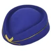 Basker Stewardess Hat Air Hostesses Beret Women Formal Uniform Caps Accessory