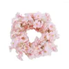 Fleurs décoratives 1.8m fleurs de cerisier vigne artificielle suspendue pédant pour arc de mariage mur guirlandes de maison