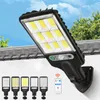 Solar-Straßenlaterne, Outdoor-Solarlampe mit 3 Lichtmodi, wasserdicht, Bewegungsmelder, Sicherheitsbeleuchtung für Garten, Terrasse, Weg, Hof