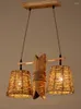 Hanglampen Zuidoost -Aziatische b rattan lamp bamboe kunstwerken kroonluchter Chinese restaurant eetzaal thee -thee -zen artistiek