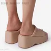 Sandalen Rimocy Chunky Platform Hausschuhe Damen 2022 Sommer Square Toe Wedges Sandalen Plus Size 43 Dicker Boden Grüne Slides Flip Flops 102922H