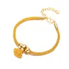 Boutique Little Bell Lady Armband Kette Perfect 18K Gelbgold gefüllt vielseitig goldener Schloss Handgelenk-Bracelet-Schmuck