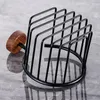 Hooks 1Pcs Creative Wooden Aluminum Tissue Holder Wall Mounted Bathroom Toilet Paper Rack Hollow Storage Basket Home Supplies