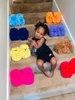 Slippers Nieuwe kleur teddybeer kids slipper geschikt voor 5-10 jaar kids huis slaapkamer bont slipper voor jongen en meisje 102922H