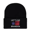 Allons-y Brandon noir tricoté bonnet chapeau casquette en laine pour hommes et femmes automne hiver Sports chaud GCA293