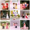 Figurine decorative Amanti BAIUFOR Coppia romantica Figurine Matrimonio Miniature Sposa e sposo Terrario Fata Decorazione del giardino Veicolo