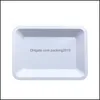 Party Favor Sublimation Rolling Tray Plates Restaurant Blank Plain Smoking Accessories Custom Metal Medium Small Mini Size Dinner Pl Dhl4Z
