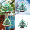クリスマスの装飾クリスマスデコレーション風スピナー3Dステンレス鋼の木形状チャイムメタル屋内アウトドアップドロップデリバリーdhnoc