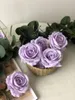 Fleurs décoratives 10 pièces lavande soie Rose tête artificielle en vrac faux pour la décoration de la maison de fête de mariage