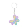 Modetillbeh￶r Butterfly Keychains Cartoon PVC Keychain Bagage Decoration Pendant Key Chain Keyring