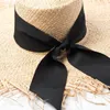 قبعات واسعة الحافة 2022 صيف شمس قبعة للنساء اليد مصنوعة Raffia مسطحة واقي من الشمس شاطئ أنثى فتاة في الهواء الطلق قش الجملة بالجملة
