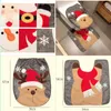 Toilet Seat Covers 2022 Christmas Decorations For Home Bathroom Red Santa Cover And Rug Xmas Decoration