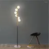 Vloerlampen postmoderne Noordse melk witte glazen bal G4 lamp voor woonkamer slaapkamer goud ijzer illuminare leeslicht 236