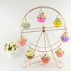 Bakeware Tools 8-Cup Capacity Metal Ferris Wheel Cupcake Holder Wedding Birthday Pasty Decor DIY Cake Stand Display Rack Presentoir A Gateau