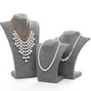 Jewelry Pouches Pendant Necklace Chain Earring Bust Display Holder Stand Showcase Rack Table