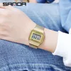 Wristwatches Women Digital Watches Lady For Rose Gold Fashion Watch Waterproof Calendar Display 2022 Selling Clocks