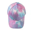 Snapbacks 2022 Niwe Equiseto Berretto da baseball per le donne Clumsy Tie Dye Donna Cotone Cappello estivo per il sole Panino disordinato alto L221028