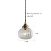 Pendant Lamps Retro Glass Light Nordic Dining Room Lamp Creative Minimalist E27 Transparent Lampshade For Restaurant