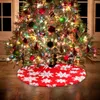 Kerstdecoraties sneeuwvlok boomrok rood voor bomen mat ornamenten vakantie
