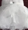 Vestidos de menina vestido de bebê vestido de flor rosa com mangas de bola com princesas de casamento meninas de casamento batismo 1 ano vestido infantil 6m-4y