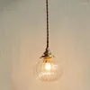 Pendant Lamps Retro Glass Light Nordic Dining Room Lamp Creative Minimalist E27 Transparent Lampshade For Restaurant