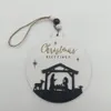 Creative New Wooden Christmas Decoration Pendant Craft Home Party Decor RRA315