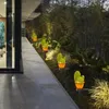 Ananas Cactus Lawn Solar LED LED LED LED Wodoodporna dekoracja ogrodowa