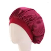 Cappelli Bambini Ragazze Stain Bonnet Cap Ampia fascia elastica Solid Night Sleep Hat Wrap Pieghettato Bone Head Cover Berretti Skullies