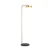 Golvlampor Modern Gold Metal Luxury Decoration Standing For Study Foyer Bedroom Living Room Home Lights FA069