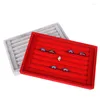 Jewelry Pouches 1pc Velvet Earrings Rings Ear Studs Display Stand Holder Rack Organizer Tray