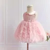 Girl Dresses Teenmiro Baby Girls Fluffy Bow Princess Dress Toddler Kids Birthday Party Tulle Children Pink Lolita Ball Gown