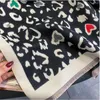 Scarves Designer Brand Winter Scarf Women Warm Cashmere Shawl Wraps Thick Pashmina Blanket Leopard Print Bufandas Female Foulard1319009