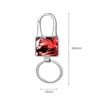 DIY Sublimation فارغة Carabiner مفاتيح مفاتيح سبيكة Square Designer Keychain Silver Plated Lover Car Key Ring for Woman Man Homivir Family Hildrict Jewelry Gift