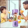 Fruit Vegetable Tools 380Ml Vegetable Tools Personal Blender Portable Mini Usb Juicer Cup Electric Bottle Fruit Tool Drop Delivery Dhuse