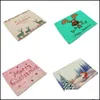 Other Event Party Supplies Table Mats Printed Party Christmas Elk Tree Place Mat Pad Cloth Dining Placemat Cup Insation Dish Kitch Dh1T9