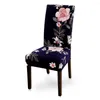 Stol täcker 1/2/4/6st blommuttryck elastiska stolar täcker stretch tvättbara slipcovers för bröllop matsal säte funna silla